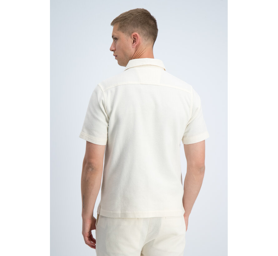 Gabbiano Shirt Shortsleeve Jacquard Dune Sand (3366323 MATIC - 989)