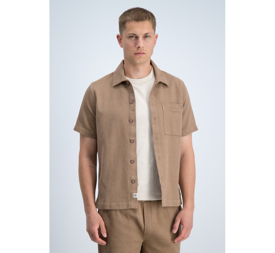 Gabbiano Shirt Shortsleeve Jacquard Almond (3366323 MATIC - 994)
