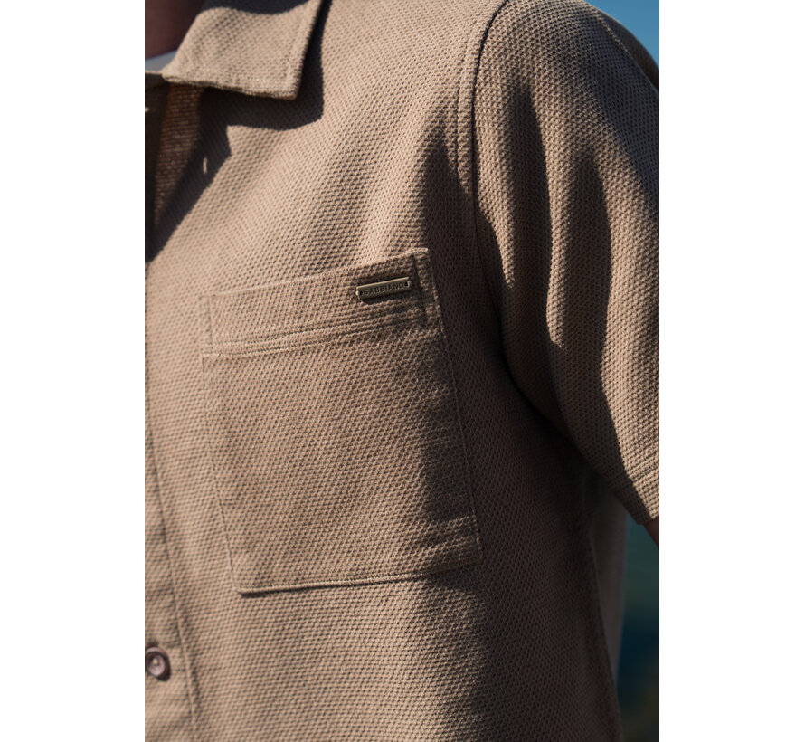 Gabbiano Shirt Shortsleeve Jacquard Almond (3366323 MATIC - 994)
