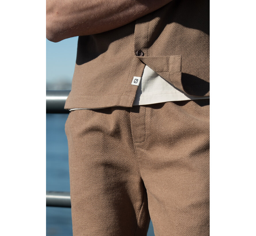 Gabbiano Shirt Shortsleeve Jacquard Almond (3366323 MATIC - 994)