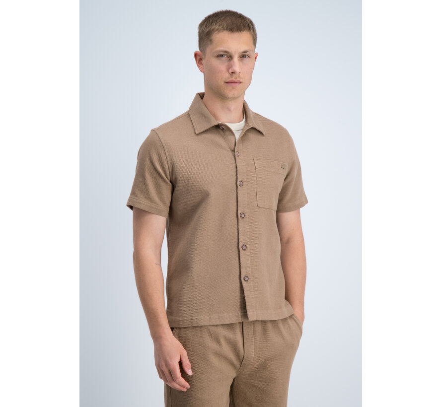 Gabbiano Shirt Shortsleeve Jacquard Almond (3366323 MATIC - 994)