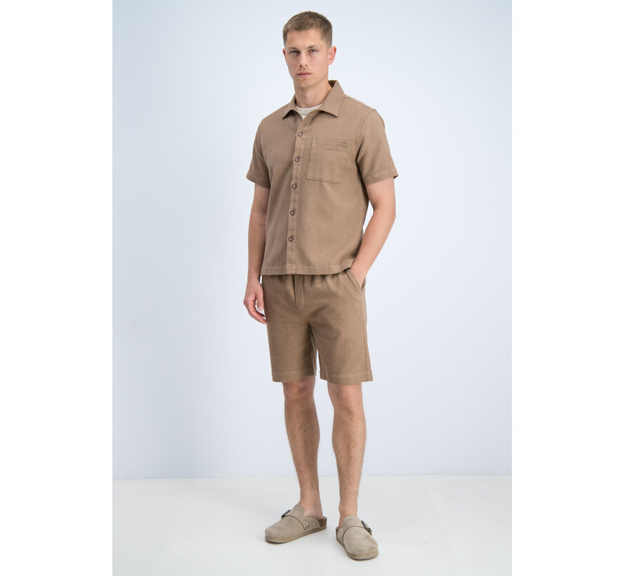Gabbiano Shirt Shortsleeve Jacquard Almond (3366323 MATIC - 994)