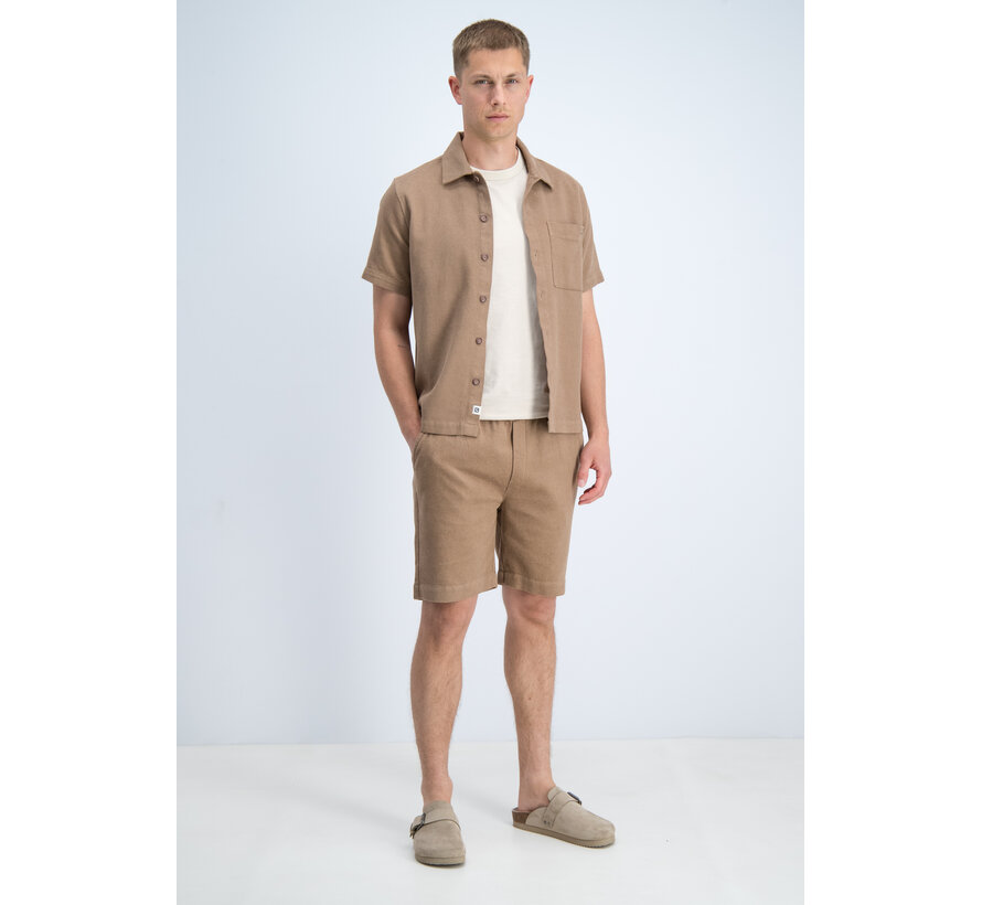 Gabbiano Shirt Shortsleeve Jacquard Almond (3366323 MATIC - 994)