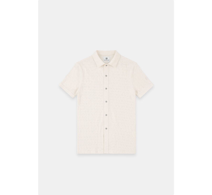 Gabbiano Shirt Shortsleeve Jacquard Jersey Dune Sand (3366333 DION - 989)