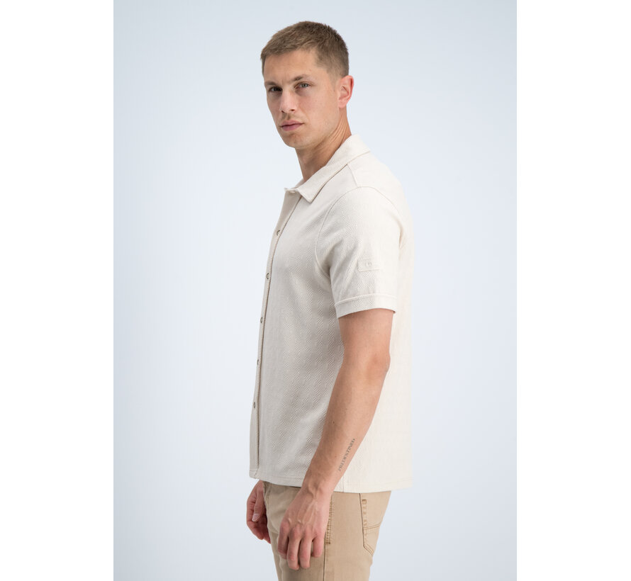 Gabbiano Shirt Shortsleeve Jacquard Jersey Dune Sand (3366333 DION - 989)