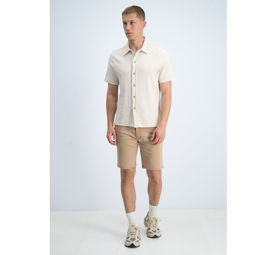 Gabbiano Shirt Shortsleeve Jacquard Jersey Dune Sand (3366333 DION - 989)