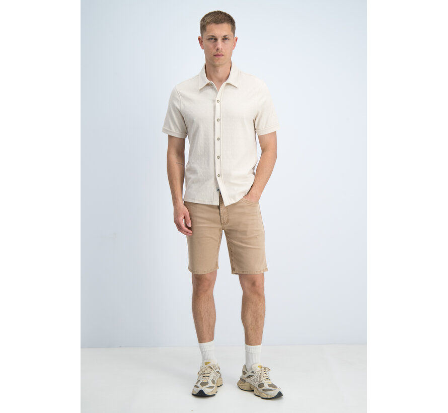 Gabbiano Shirt Shortsleeve Jacquard Jersey Dune Sand (3366333 DION - 989)