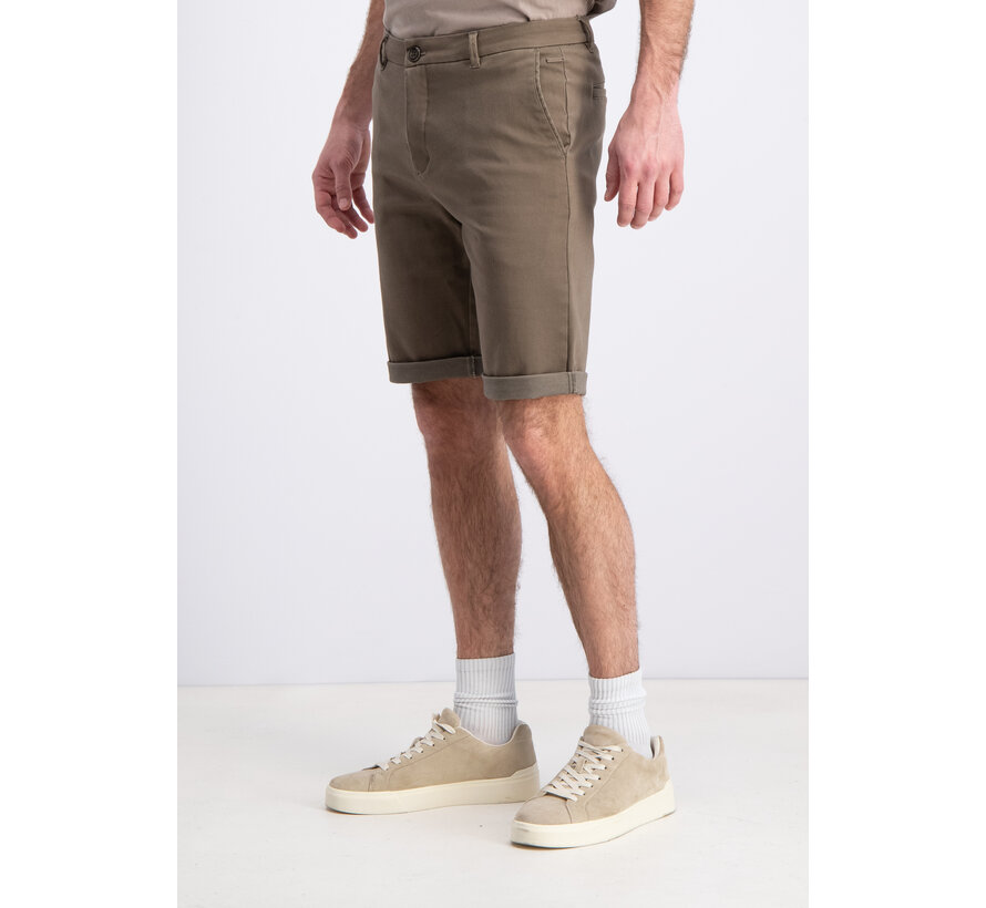 Gabbiano Chino short garment dyed Wood Brown (8265803 Nome - 4232)