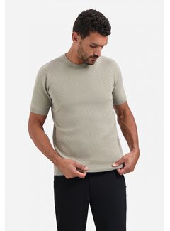 No Excess No Excess Pullover Short Sleeve Crewneck Solid Jacquard Clay (29240816 - 018)