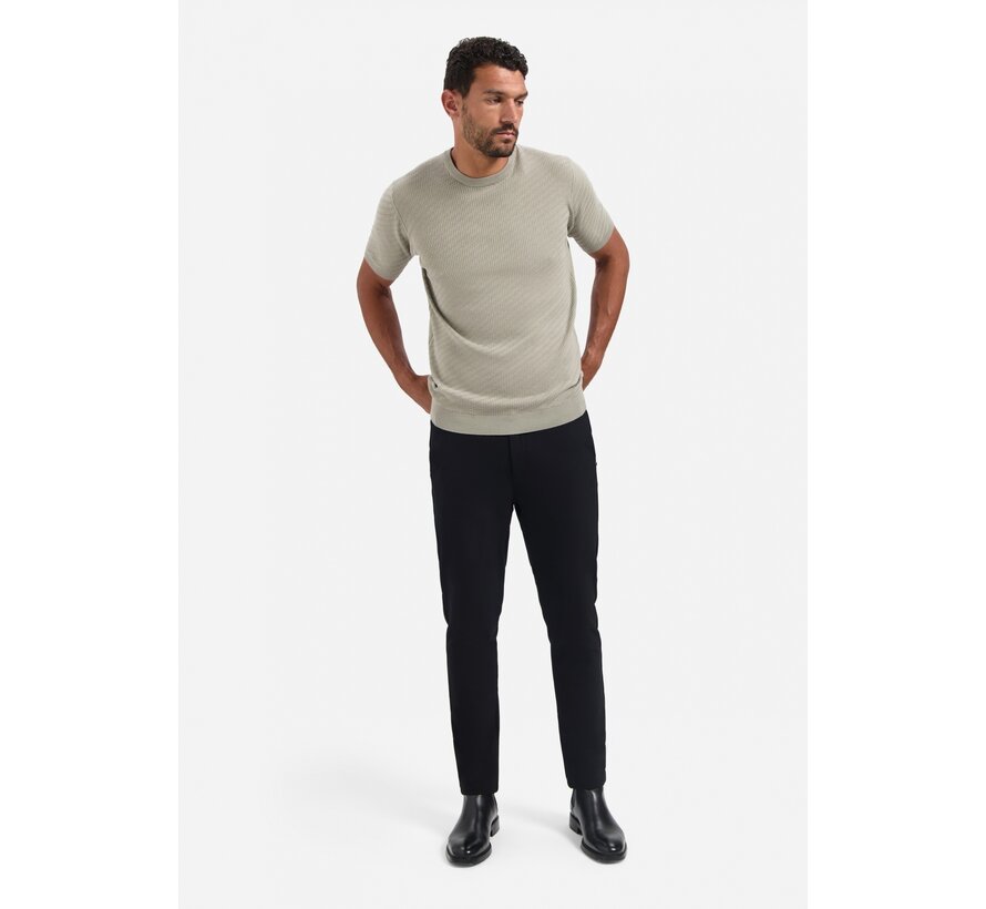 No Excess Pullover Short Sleeve Crewneck Solid Jacquard Clay (29240816 - 018)