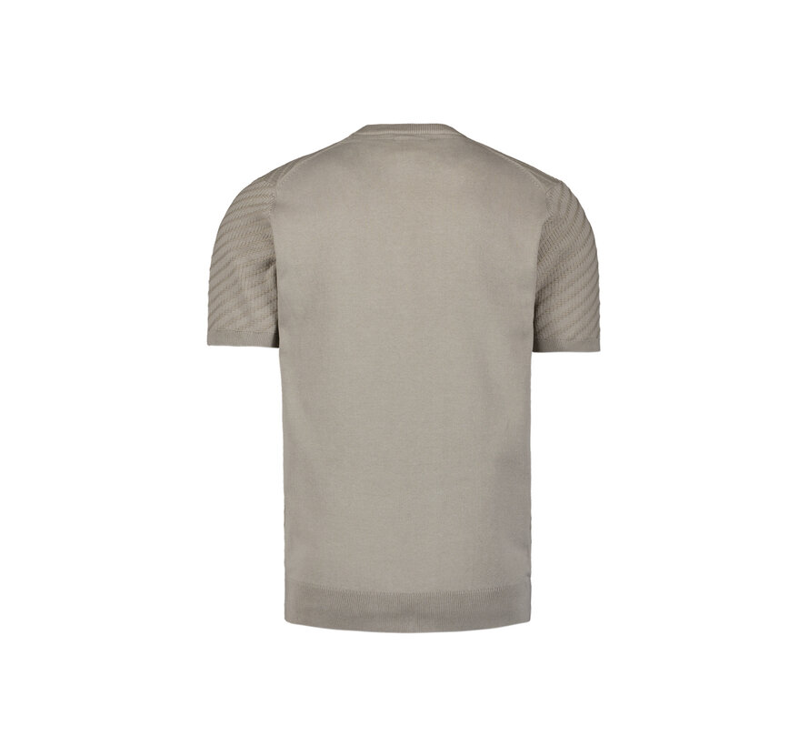 No Excess Pullover Short Sleeve Crewneck Solid Jacquard Clay (29240816 - 018)