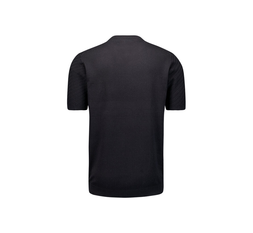 No Excess Pullover Short Sleeve Crewneck Solid Jacquard Black (29240816 - 020)