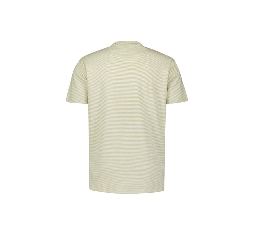 No Excess T-Shirt Crewneck Melange Jacquard Stripes Light Moss (29350708 - 197)
