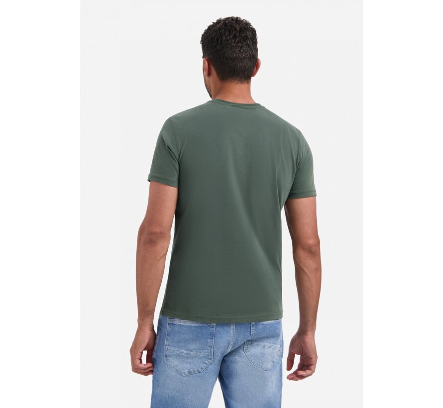 No Excess T-Shirt Crewneck Peached Dark Green (29360775 - 052)