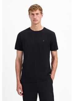 No Excess T-Shirt Crewneck Relief Jacquard Blocks Black (29360791 - 020)