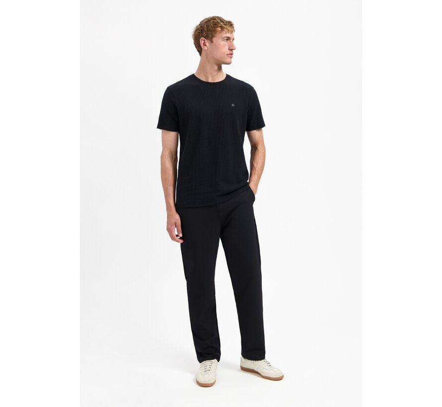 No Excess T-Shirt Crewneck Relief Jacquard Blocks Black (29360791 - 020)