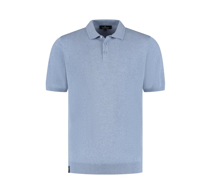 Fellows United Knitted Polo Light Blue (99.1105 - 116)