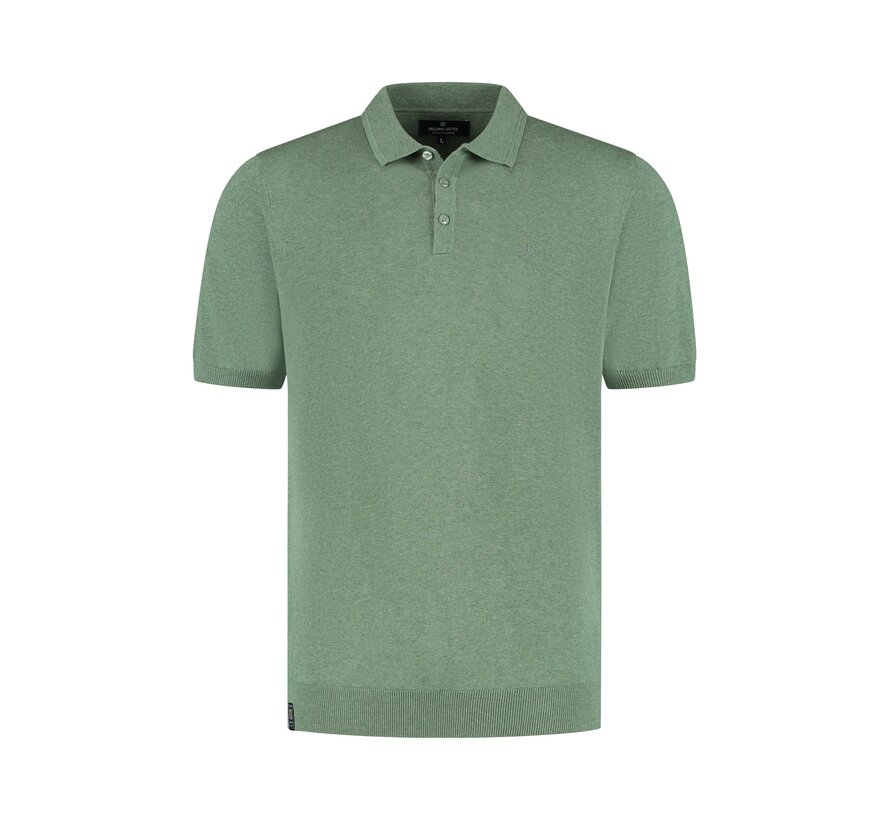 Fellows United Knitted Polo Green (99.1105 - 173)