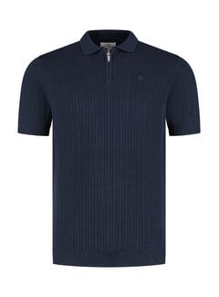 Fellows United Fellows United Polo Premium Structure Knit Navy (61.3665 - 110)