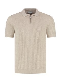 Fellows United Fellows United Polo Premium Structure Knit Beige (61.3665 - 146)