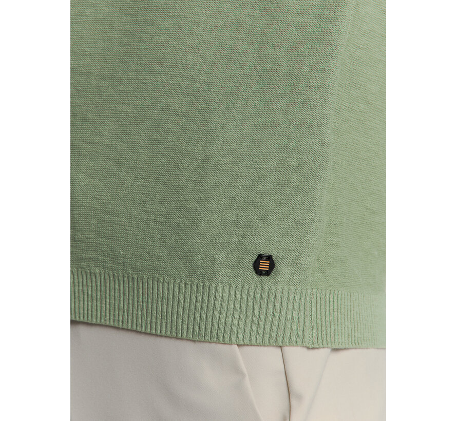 Pullover Short Sleeve Crewneck Solid Slub Knit Green (27230262 - 050)