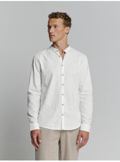No Excess No Excess Shirt Granddad Solid With Linen White (27470218SN - 010)