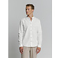 No Excess Shirt Granddad Solid With Linen White (27470218SN - 010)