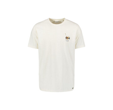 No Excess No Excess T-Shirt Crewneck Placed Prints Slub Natural (28350402 - 097)