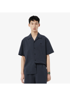 Lacoste Korte Mouw Overhemd Relaxed Fit Black/Grey (CH2355 - 4CI)