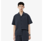 Korte Mouw Overhemd Relaxed Fit Black/Grey (CH2355 - 4CI)