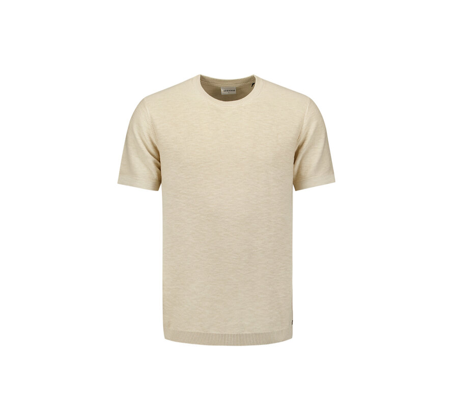 No Excess Pullover Short Sleeve Crewneck Solid Slub Knit Cement (27230262 - 122)
