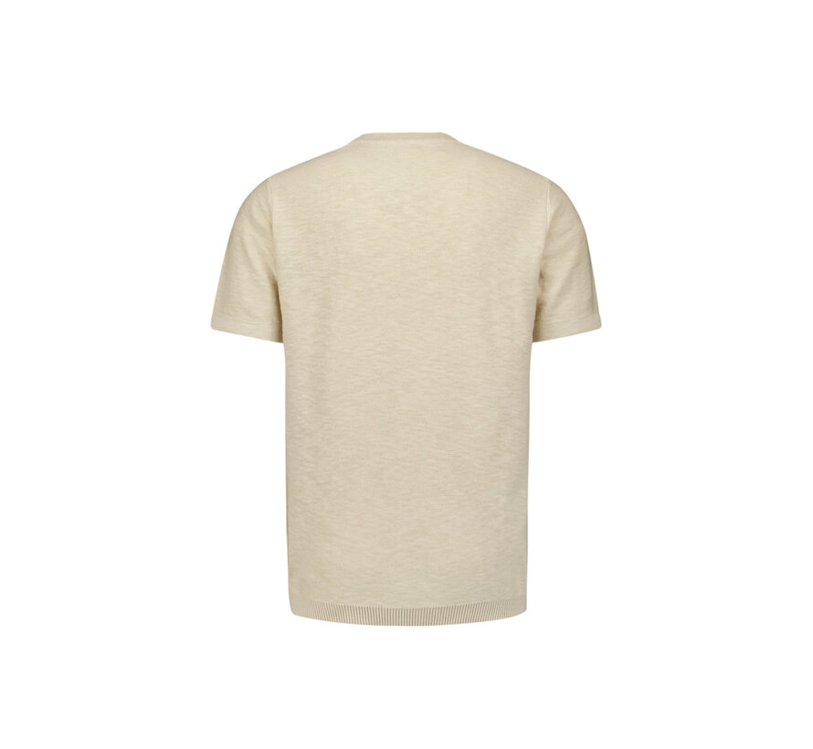 No Excess Pullover Short Sleeve Crewneck Solid Slub Knit Cement (27230262 - 122)