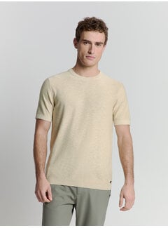 No Excess Pullover Short Sleeve Crewneck Solid Slub Knit Cement (27230262 - 122)