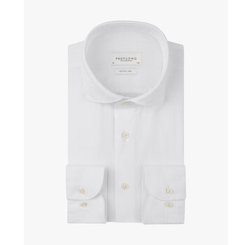 Profuomo Overhemd Cotton/Linen White (PPXH10066A)