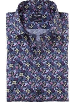 Olymp Olymp Korte Mouw Overhemd Luxor Modern Fit Print (1203 52 - 97)