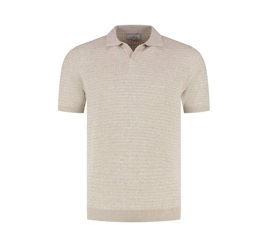 Polo Knitted Premium Micro Cable Beige (61.3663 - 146)