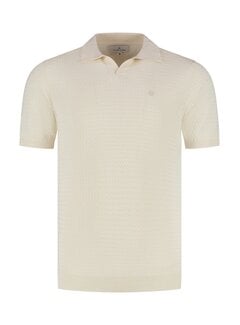 Fellows United Polo Knitted Premium Micro Cable Ecru (61.3663 - 108)