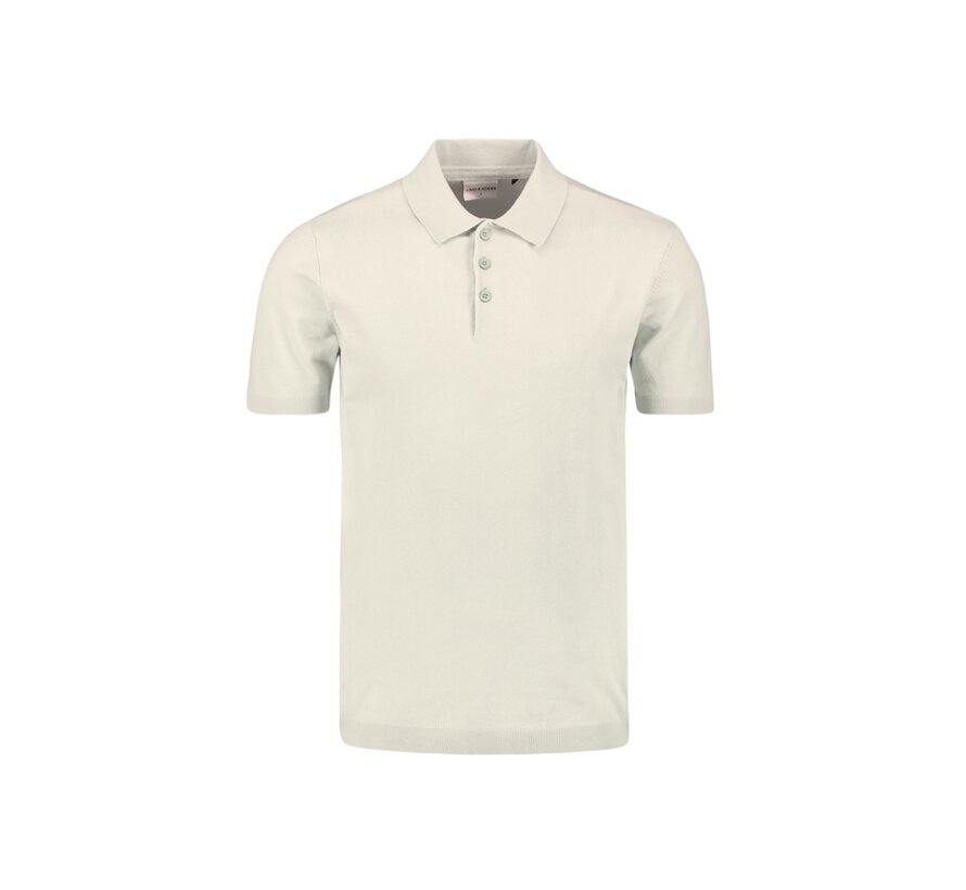 No Excess Pullover Short Sleeve Polo Button Solid Deep Offwhite (27230354SN - 011)