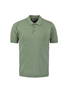 No Excess No Excess Pullover Short Sleeve Polo Button Solid Deep Green (27230354SN - 050)