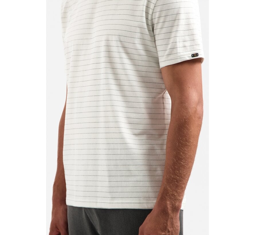 No Excess T-Shirt Crewneck Yarn Dyed Pin Stripe Offwhite (29340760 - 011)