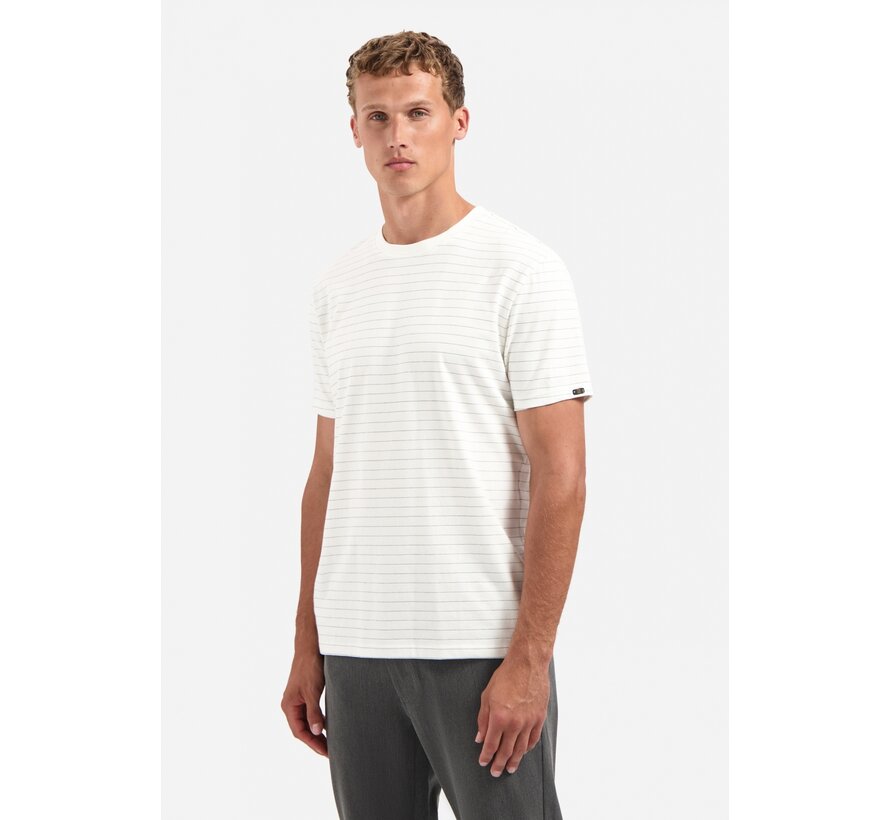 No Excess T-Shirt Crewneck Yarn Dyed Pin Stripe Offwhite (29340760 - 011)