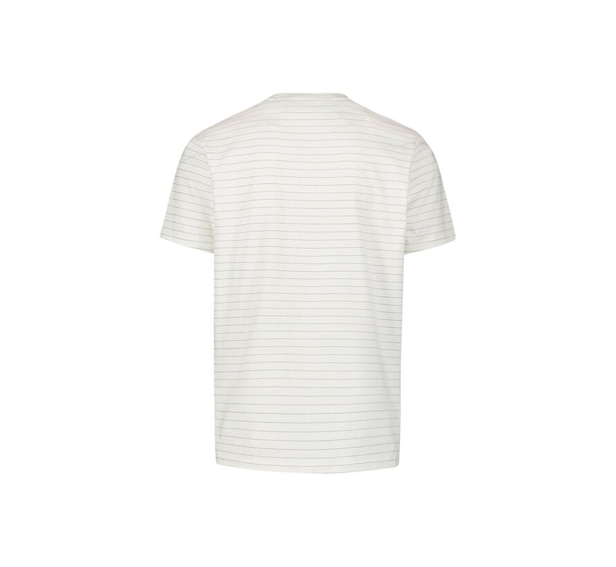 No Excess T-Shirt Crewneck Yarn Dyed Pin Stripe Offwhite (29340760 - 011)