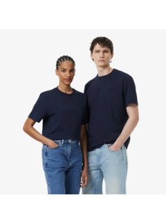 Lacoste T-shirt Embossed Branding Navy (TH0753 - 166)