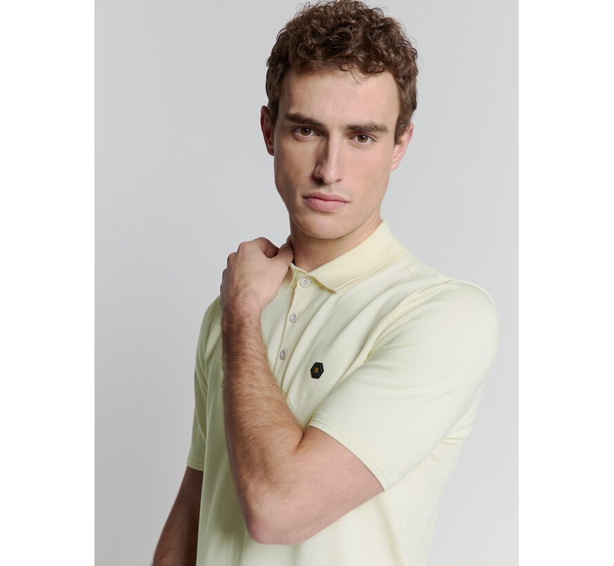 Pullover Short Sleeve Polo Button Solid Offwhite (27210351 - 011)