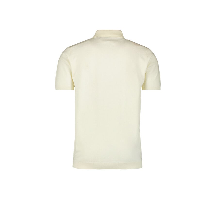 Pullover Short Sleeve Polo Button Solid Offwhite (27210351 - 011)