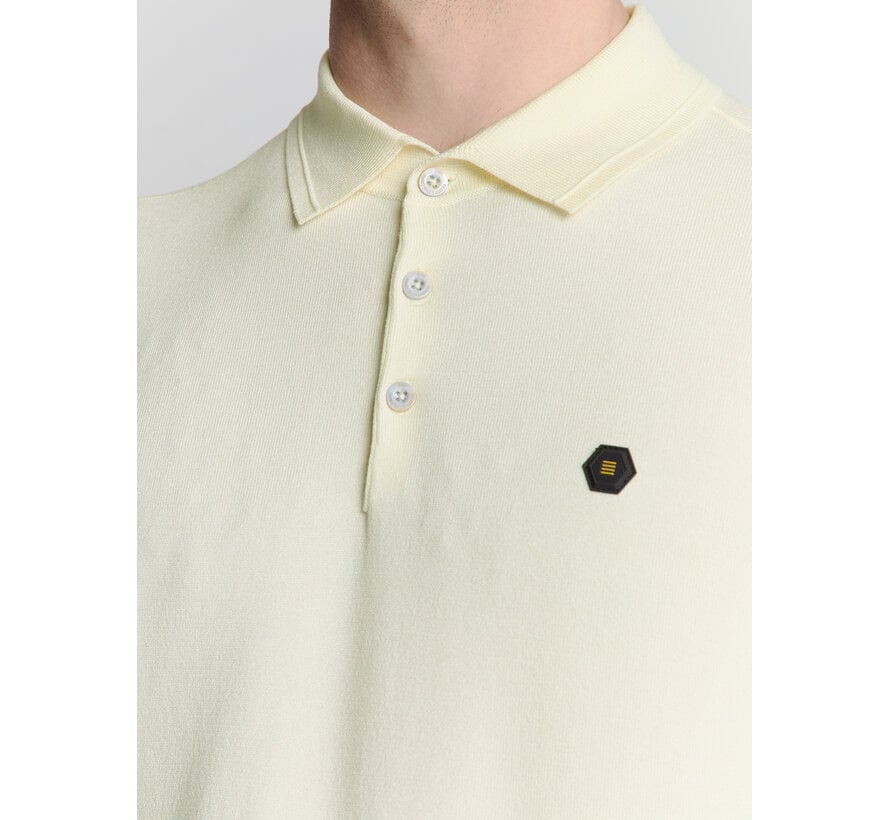 Pullover Short Sleeve Polo Button Solid Offwhite (27210351 - 011)