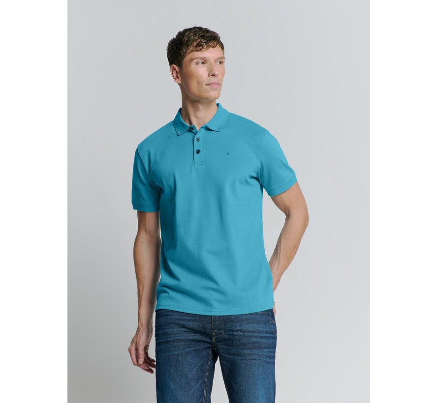 Polo Pique Solid Stretch Seablue (27390260SN - 039)