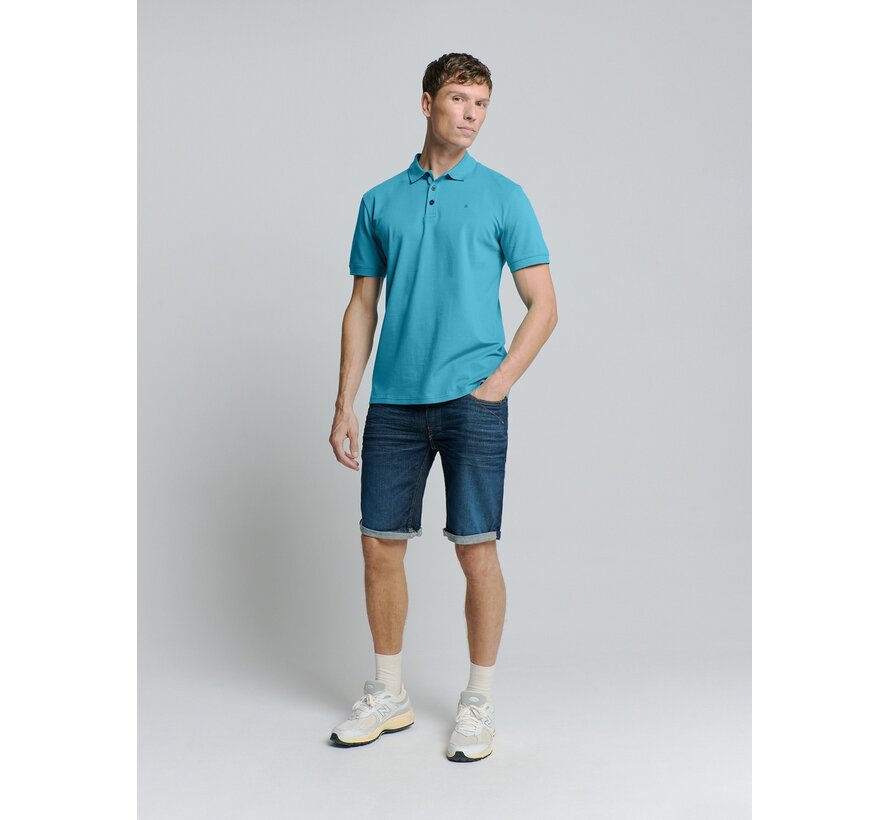 Polo Pique Solid Stretch Seablue (27390260SN - 039)