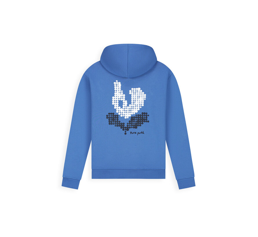 Pure Path Pixel Flower Hooded Sweater Cobalt (26010315 - 12)