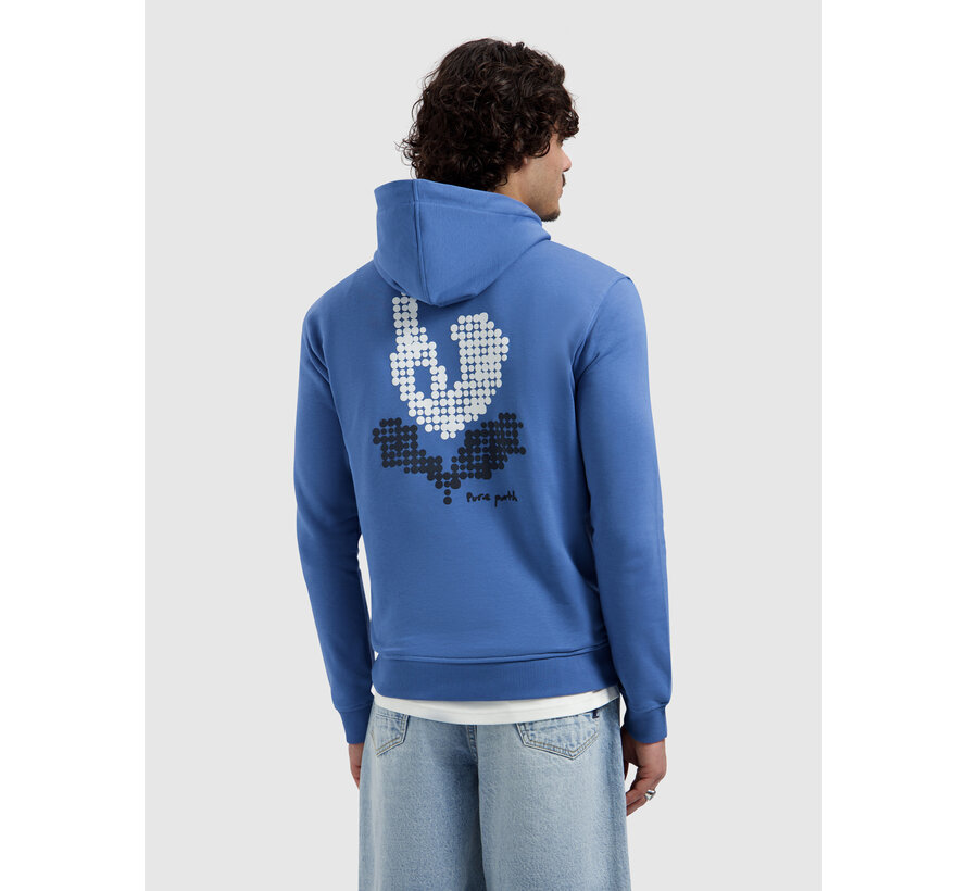 Pure Path Pixel Flower Hooded Sweater Cobalt (26010315 - 12)
